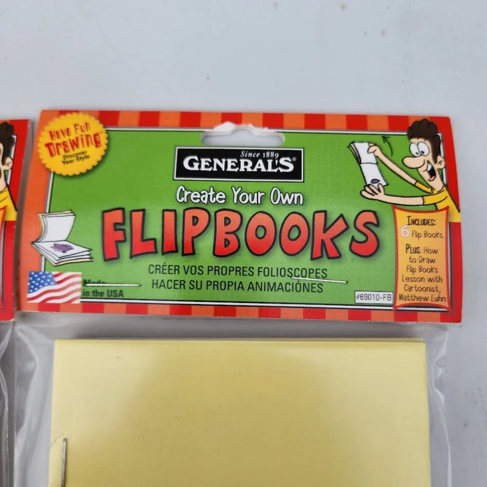 12 Flip Books Animation Paper Sketch Drawing comic book kit art supplies
